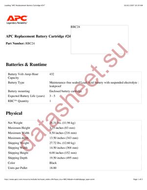 RBC24 datasheet  